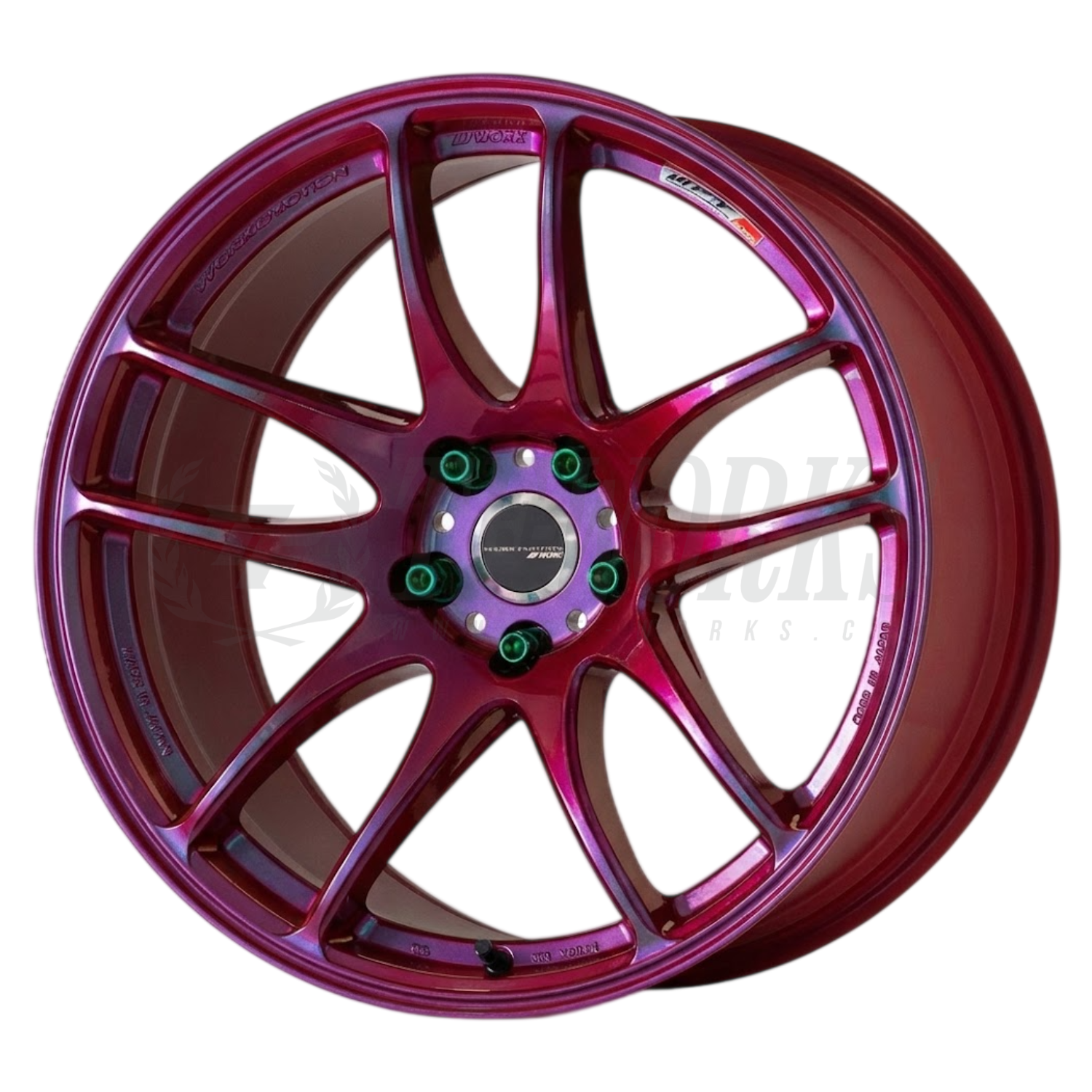 WORK EMOTION CR Kiwami 18 x 9.5 +38 5x100 Asterism Red